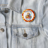 ハニービーをテーマにした女の子の赤ちゃんシャワーおばあちゃん 缶バッジ (インサイチュ)