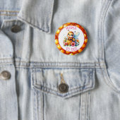 ハニービーをテーマにした女の子の赤ちゃんシャワーママ 缶バッジ (インサイチュ)