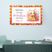 ハニービーをテーマにした少女の赤ちゃんシャワーへようこそ 横断幕 (トレードショー)