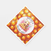 ハニービーをテーマにした少女の赤ちゃんシャワー スタンダードランチョンナプキン (角)