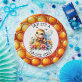 ハニービーをテーマにした少女の赤ちゃんシャワー ペーパープレート (パーティー)