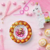 ハニービーをテーマにした少女の赤ちゃんシャワー ペーパーボウル (パーティー)