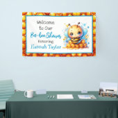 ハニービーをテーマにした少年の赤ちゃんシャワーへようこそ 横断幕 (トレードショー)