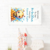 ハニービーをテーマにした少年の赤ちゃんシャワーへようこそ 横断幕 (インサイチュ)