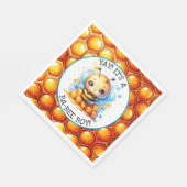 ハニービーをテーマにした少年の赤ちゃんシャワー スタンダードランチョンナプキン (角)