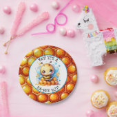 ハニービーをテーマにした少年の赤ちゃんシャワー ペーパープレート (パーティー)