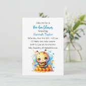 ハニービーをテーマにした少年の赤ちゃんシャワー 招待状 (スタンド正面)