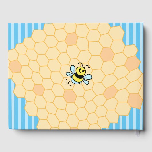 ハニービーをテーマにした赤ちゃんシャワー ゲストブック (裏面)