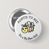 ハニービーをテーマにした赤ちゃんシャワー 缶バッジ (正面&裏面)