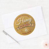 ハニービーアイコン生ろ過されていないハニージャー ラウンドシール (封筒)