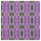 ハニービーアスター花の自然模様 ファブリック (見本)