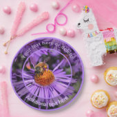 ハニービーアスター花自然パーソナライズされたパーティー ペーパープレート (パーティー)