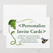 ハニービーアートカスタムパーティの招待状 招待状 (正面/裏面)