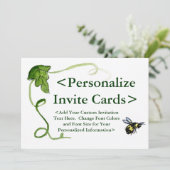 ハニービーアートカスタムパーティの招待状 招待状 (スタンド正面)