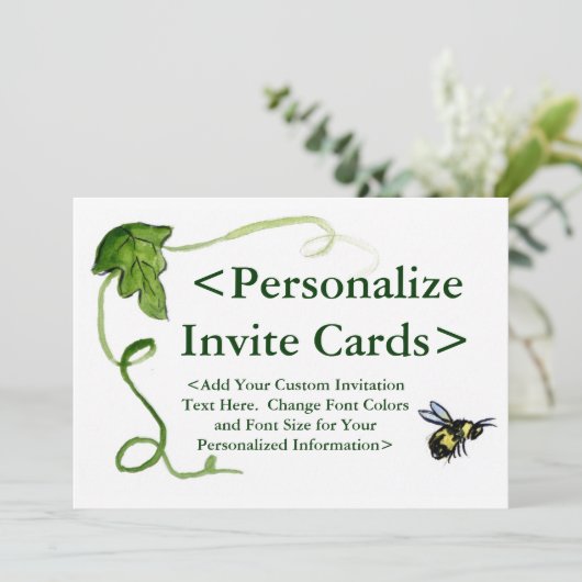 ハニービーアートカスタムパーティの招待状 招待状 (スタンド正面)