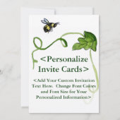 ハニービーアートカスタムパーティの招待状 招待状 (裏面)