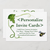 ハニービーアートカスタムパーティの招待状 招待状 (正面/裏面)