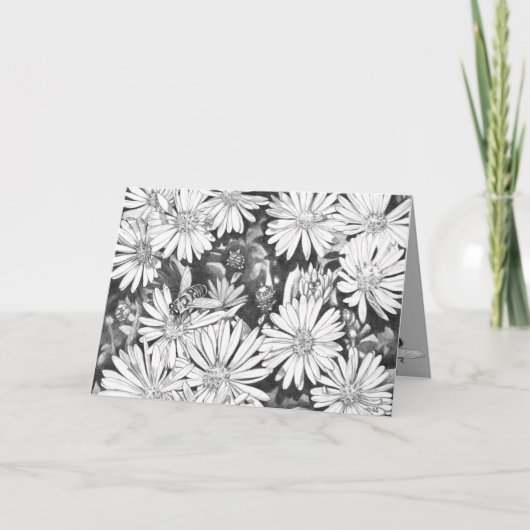 ハニービーアートカードワイルドフラワーカスタムのグリーティングカード カード (正面)