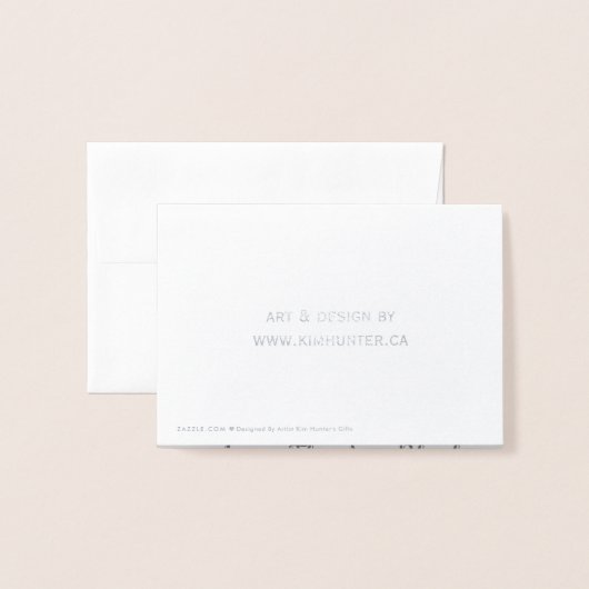 ハニービーアートカードワイルドフラワーカスタムのグリーティングカード 箔カード (裏面封筒付き)