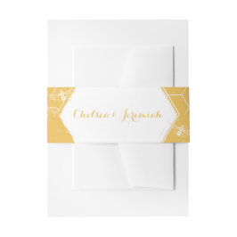 ハニービーイエローカスタム招待状用帯 招待状ベリーバンド