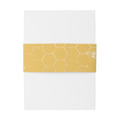 ハニービーイエローカスタム招待状用帯 招待状ベリーバンド (裏面例)