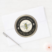 ハニービーイエロービーキーパーアピールタイペク縁どララ ラウンドシール (封筒)