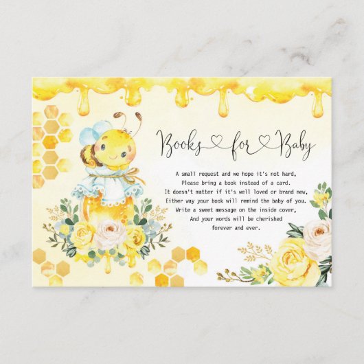 ハニービーイエローフローラガーデンブックスベビー エンクロージャーカード (正面)
