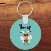 ハニービーイエローブラックカワイトサマー キーホルダー (正面)