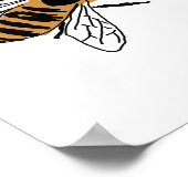 ハニービーイラストレーションビー絵画ズアート ポスター (角)