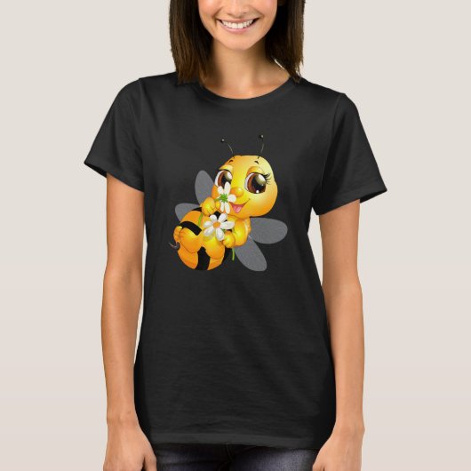 ハニービーウィズデイジーガールズ&ウィメンズ Tシャツ (正面)