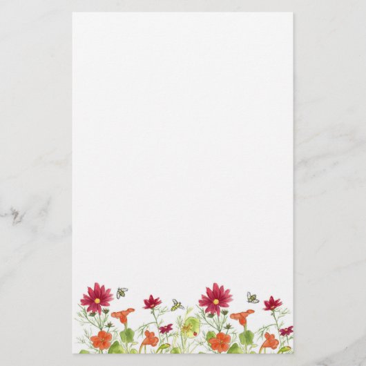 ハニービーオレンジナスタジウムレッドフラワーズ 便箋 (正面)