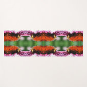 ハニービーオンエキナセアデイジーフラワー抽象芸術 ヨガマット (正面(横))