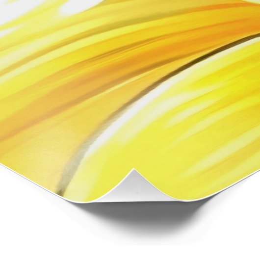 ハニービーオンサンフラワーキュートうぶな人アート ポスター (コーナー)