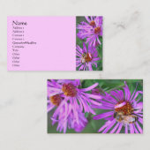 ハニービーオンピンクアスターフラワー 名刺 (正面/裏面)