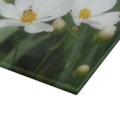 ハニービーオンホワイトコスモスフラワー自然 カッティングボード (角)