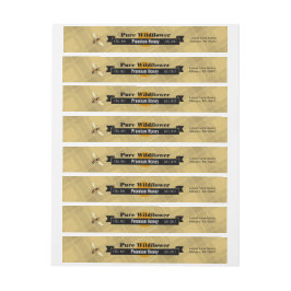 ハニービーカスタマイズワンドフラワーフード瓶 ラップアラウンドラベル