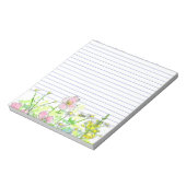 ハニービーカモミールイエロースナップドラゴンが並ぶ ノートパッド (回転)