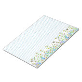 ハニービーカモミール花の水色が並んだ ノートパッド (アングル)