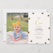 ハニービーキッズ1st誕生日 招待状 (正面)