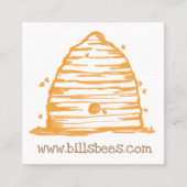 ハニービーキュービーズワックス製オーガニック品 スクエア名刺 (正面)