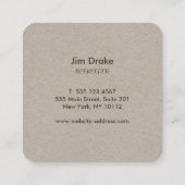 ハニービーキーパークラフトスクエアビジネスカード スクエア名刺 (裏面)