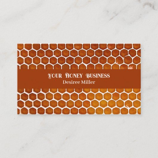 ハニービーキーパーゴールデンハニカム 名刺 (正面)