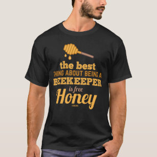 ハニービーキーパー養蜂おもしろいことわざ Tシャツ