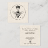 ハニービークラウンアピールビーキーピング | ブラックオンクリーム スクエア名刺 (正面/裏面)