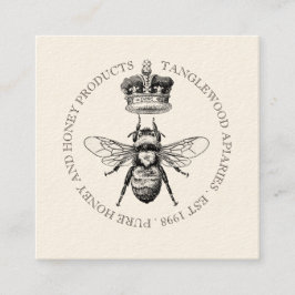 ハニービークラウンアピールビーキーピング | ブラックオンクリーム スクエア名刺