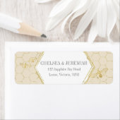 ハニービークリーム金ゴールドカスタム差出人住所ラベル ラベル (インサイチュ)