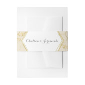 ハニービークリーム金ゴールドカスタム招待状用帯 招待状ベリーバンド (正面例)