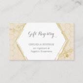 ハニービークリーム金ゴールドギフト登録カード エンクロージャーカード (正面)