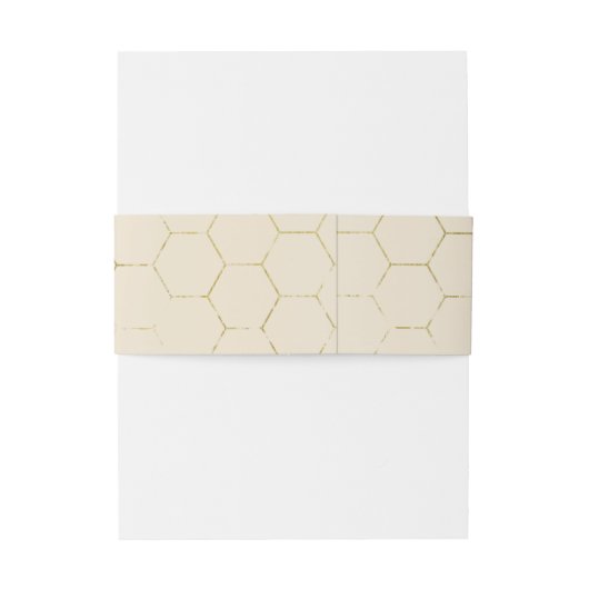 ハニービークリーム金ゴールド招待状用帯 招待状ベリーバンド (裏面例)