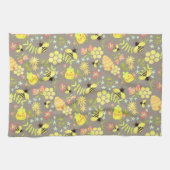 ハニービーグレー キッチンタオル (横)